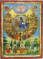 Synaxis der allen Heiligen (eine griechische Ikone)